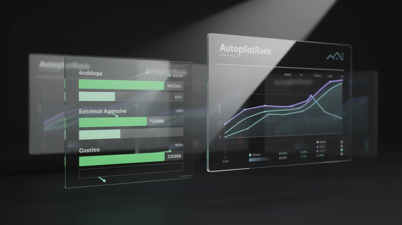 Abstract content agency cost comparison dashboard