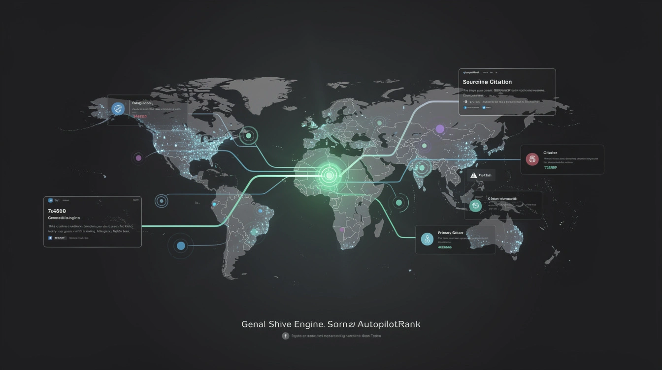 Abstract generative engine source citation map