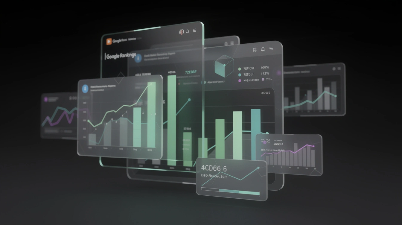 Abstract automated Google rankings dashboard