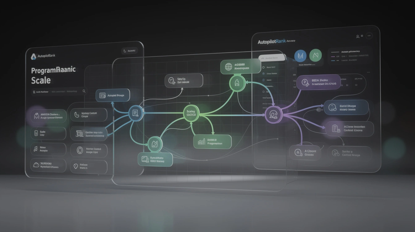 Abstract programmatic SEO scale map workflow