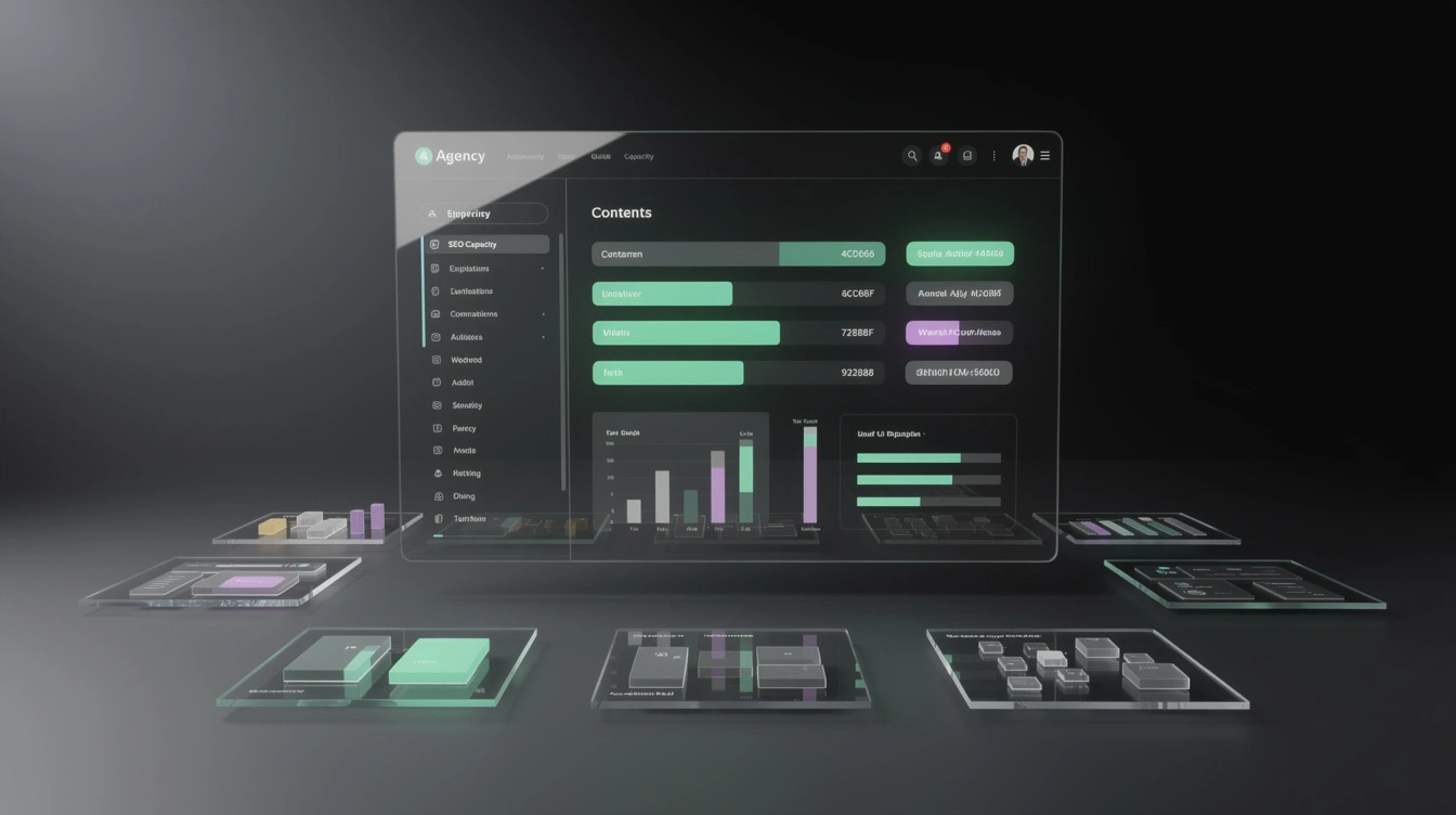 Abstract agency content capacity dashboard
