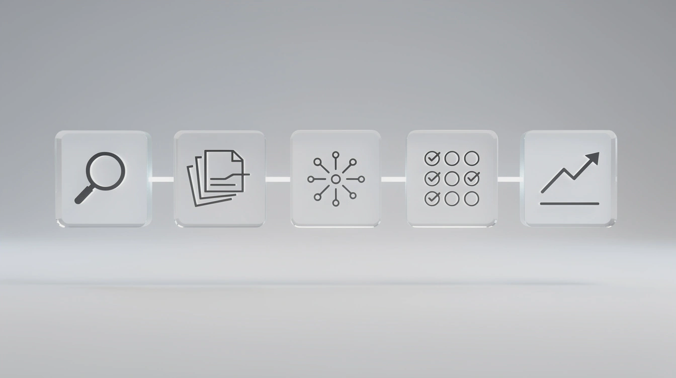 SEO content automation workflow from discovery to performance feedback